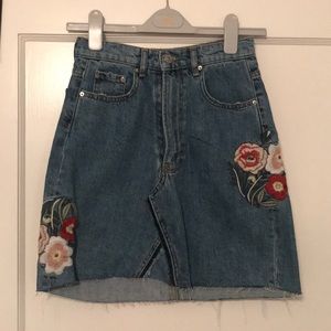 Zara high waisted Jean skirt